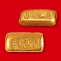 清末民初“江右万年足金”“囍”字一两金锭