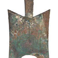 战国大型无文耸肩空首布