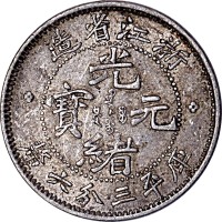 1898浙江省造光绪元宝三点云版三分六釐