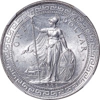 1902香港贸易银一圆 UNC
