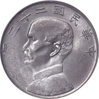 1934民国二十三年孙中山像一圆 