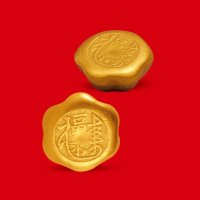 清末民初“上海祥和天足赤”“福禄寿”合体文图案一两金锭