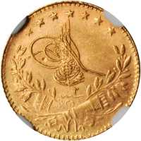 1919年土耳其25 Kurush金币。