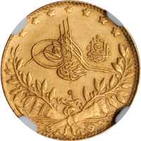 1918年土耳其50 Kurush金币。