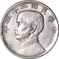 1933民国二十二年孙中山像一圆，共计三枚