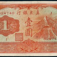 冀东银行长城图壹圆