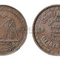 1874年新西兰金矿用铜质代用币