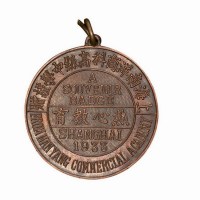 1933年上海市南洋商科中学“热心教育”铜质奖章