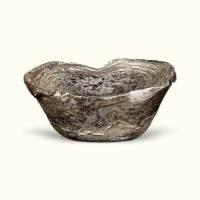 明代无文螺丝纹二十五两银锭