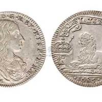 1686年英国女王像小型银币
