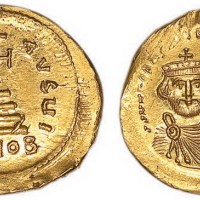 613年拜占庭帝国双人头像金币