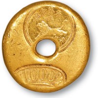 “广州天华金铺”一两金饼