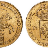 1761年荷兰14GULDEN马剑金币