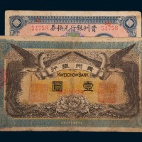 贵州银行壹圆二枚不同