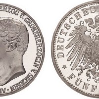 1903年萨克森大公结婚纪念5马克银币