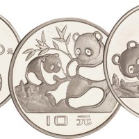 1983—1985年熊猫拾圆银币各一枚