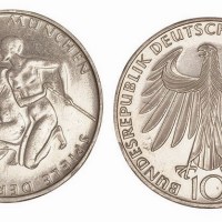 1972年德国第20届慕尼黑奥运会10马克纪念银币