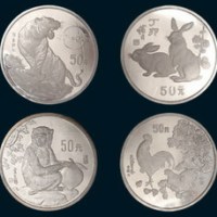 1987年-1998年十二生肖50元银币全套共十二枚