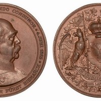 1885年德国”铁血宰相”俾斯麦七十岁诞辰暨从事公职五十年纪念特制铜章