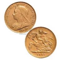 1897年英国乔治屠龙金币