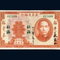 广东省银行银毫券北海壹圆