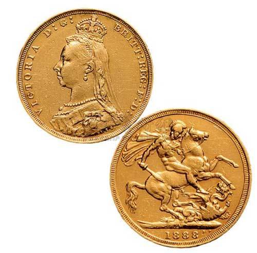1888年英国乔治屠龙金币