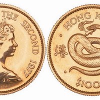 1977年香港蛇年?盎司1000元金币