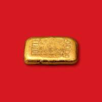香港“景福金铺千足纯金条”一两金锭