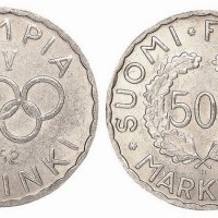 1952年第十五届芬兰赫尔辛基奥林匹克运动会纪念银币