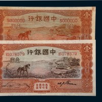 民国二十四年（1935年）中国银行天津壹圆试色样票