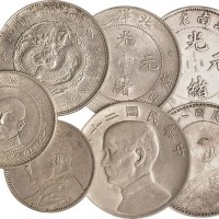 清代、民国银币一组七枚