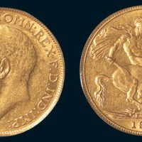 1914年英国1/2SOVEREIGN金币