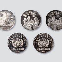 中国人民银行银币一组五枚