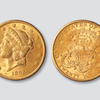 1893年美国20美元金币重33.4克