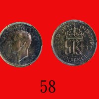 1937年英国乔治六世精铸银币 6便士Great Britain: George VI, Proof 6 Pence, 1937. PCGS PR65 金盾