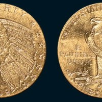 1909年美国印第安头像5美元金币