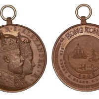 1902年英国女王像在香港发行纪念铜章