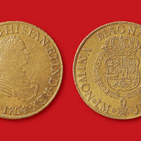 1754年西班牙费迪南德六世8Escudos金币