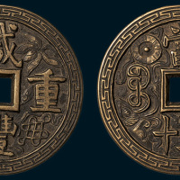 清代咸丰重宝宝泉局当五十（直径56mm）