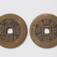 清代光绪通宝背八卦宫钱（直径43mm）