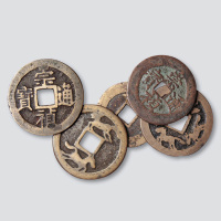 明代崇祯通宝马钱一组五枚均不同