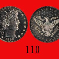 1899年美国精铸银币半元U.S.A.: Silver Proof Half Dollar, 1899, Barber. PCGS PR62