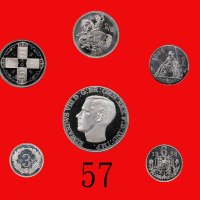 1936年英国爱德华八世套装银质样币一套六枚，带原装光漆木盒及証书，限量发行1,936套。完全未使用Great Britain: King Edward VIII New Strike Pattern