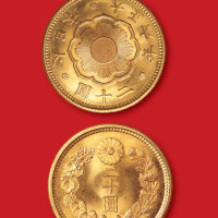 日本大正六年二十圆金币