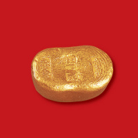 清末民初天津天成赤金一两金锭