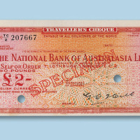 库克群岛旅行支票样本六册