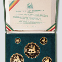 1966年埃塞俄比亚国王寿辰纪念金币一套五枚
