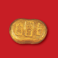 清末民初天津义昌加炼金料市秤壹两金锭
