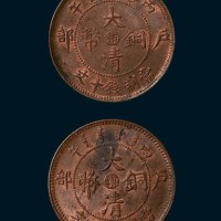 光绪年造大清铜币中心“鄂”、“湘”十文各一枚