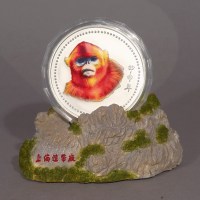 2004年上海造币厂铸造甲申猴年贺岁彩色大型银章